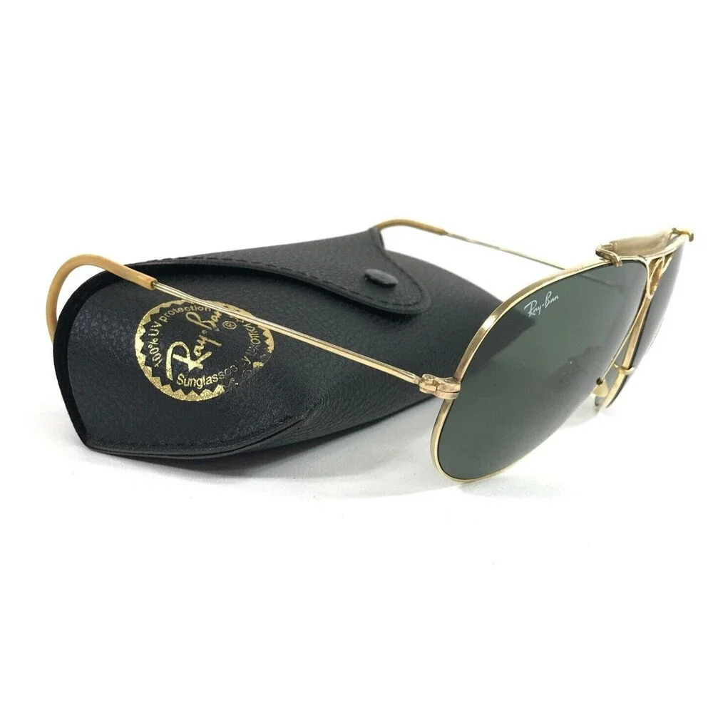 Vintage Ray-Ban Sunglasses B&L 1/10 12K GF Gold Shooter Outdoorsman G-15 Lenses